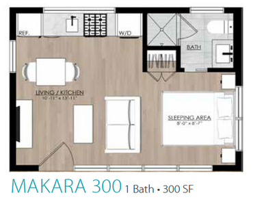 Makara 300 ADU Floorplan Graphic